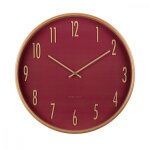 Horloge murale en bois rouge d40cm