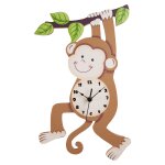 Horloge murale enfant dcorative, 4cm, brun