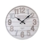 Horloge murale horizontales bandes blanc et gris � 33. 8 cm