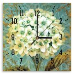 Horloge murale hortensia 30x30cm Horloge murale hortensia 30x30cm