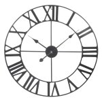 Horloge murale en mtal noir d60