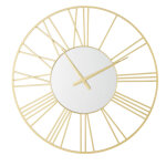 Horloge murale miroir en mtal dor d92