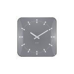 Horloge murale plastique gris 35x35x35cm