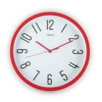 Horloge murale en plastique rouge