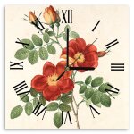 Horloge murale rose balsamine 30x30cm Horloge murale rose balsamine 30x30cm