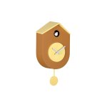 Horloge murale thermoplastique jaune foncé 9. 2x17. 5x33. 2cm Horloge murale thermoplastique jaune foncé 9. 2x17. 5x33. 2cm