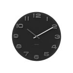 Horloge murale verre noir 35cm