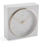 Horloge rveil de table blanc et dor 16. 5x6. 5x16. 5cm