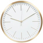 Horloge ronde blanche et métal doré d31 Horloge ronde blanche et métal doré d31
