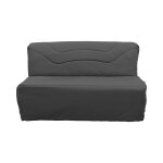 Housse de bz en coton recycl anthracite - 160 x 200 cm