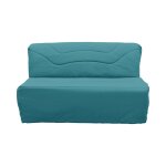 Housse de bz en coton recyclé bleu canard - 140 x 190 cm Housse de bz en coton recyclé bleu canard - 140 x 190 cm