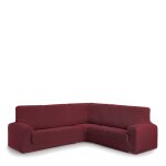 Housse de canap en coin 3 + 2 places bordeaux 600 cm
