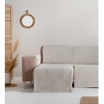 Housse de canap coton en l gauche 240 cm ecru gauche
