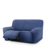 Housse de canap relax extensible 3 places x 2 bleu 200 * 260 cm