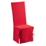 Housse de chaise en coton rouge 35 x 35 x 116