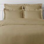 Housse de couette 260x240 cm 2 personnes satin de coton beige Housse de couette 260x240 cm 2 personnes satin de coton beige