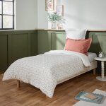 Housse de couette blanche  motifs 140 x 200 cm