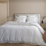 Housse de couette coton blanc 260x240 cm