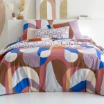 Housse de couette en coton multicolore 200x200cm Housse de couette en coton multicolore 200x200cm