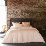 Housse de couette coton poudre 260x240 cm