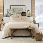 Housse de couette flanelle de coton unie 200x200 cm