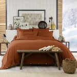 Housse de couette flanelle de coton unie 220x240 cm Housse de couette flanelle de coton unie 220x240 cm