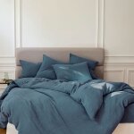 Housse de couette gaze de coton azurite 200x200 cm Housse de couette gaze de coton azurite 200x200 cm