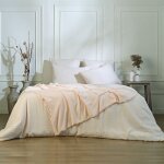 Housse de couette gaze de coton rose 240x220 Housse de couette gaze de coton rose 240x220