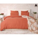 Housse de couette gaze de coton safran mineral 260x240 cm