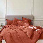 Housse de couette gaze de coton sienne 240x220 cm