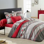 Housse de couette imprimée en lyocell gris240x220 Housse de couette imprimée en lyocell gris240x220