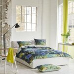Housse de couette imprime en percale multicolore 140x200