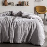 Housse de couette lin lavé 2 personnes uni 220x240 cm Housse de couette lin lavé 2 personnes uni 220x240 cm