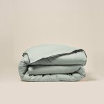 Housse de couette en lin vert 140x200 cm Housse de couette en lin vert 140x200 cm