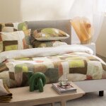 Housse de couette en percale de coton multicolore 240x220cm Housse de couette en percale de coton multicolore 240x220cm