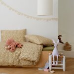 Housse de couette en percale de coton vert 140x200