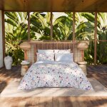 Housse de couette percale rose clair 200x200 cm