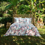 Housse de couette percale vert clair 200x200 cm Housse de couette percale vert clair 200x200 cm