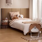 Housse de couette r�versible blanche 90x190 cm