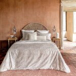 Housse de couette satin beige 140x200 cm
