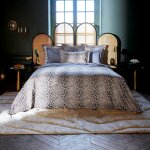 Housse de couette satin bleu fonc 260x240 cm
