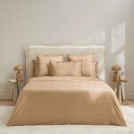 Housse de couette satin bronze 200x200 cm