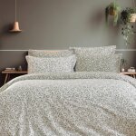 Housse de couette en satin de coton 120 fils sauge 260x240 cm