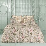 Housse de couette satin de coton rose 260x240 cm Housse de couette satin de coton rose 260x240 cm