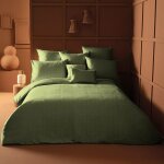 Housse de couette satin de coton vert 260x240 cm Housse de couette satin de coton vert 260x240 cm