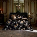 Housse de couette satin noir 140x200 cm