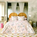 Housse de couette satin rose clair 240x220 cm Housse de couette satin rose clair 240x220 cm