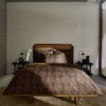 Housse de couette satin vert fonc� 260x240 cm