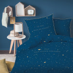 Housse de couette et taie d'oreiller en coton 140x200 cm