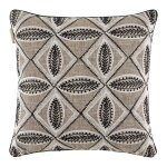 Housse de coussin 50x50 cm naturel et noir